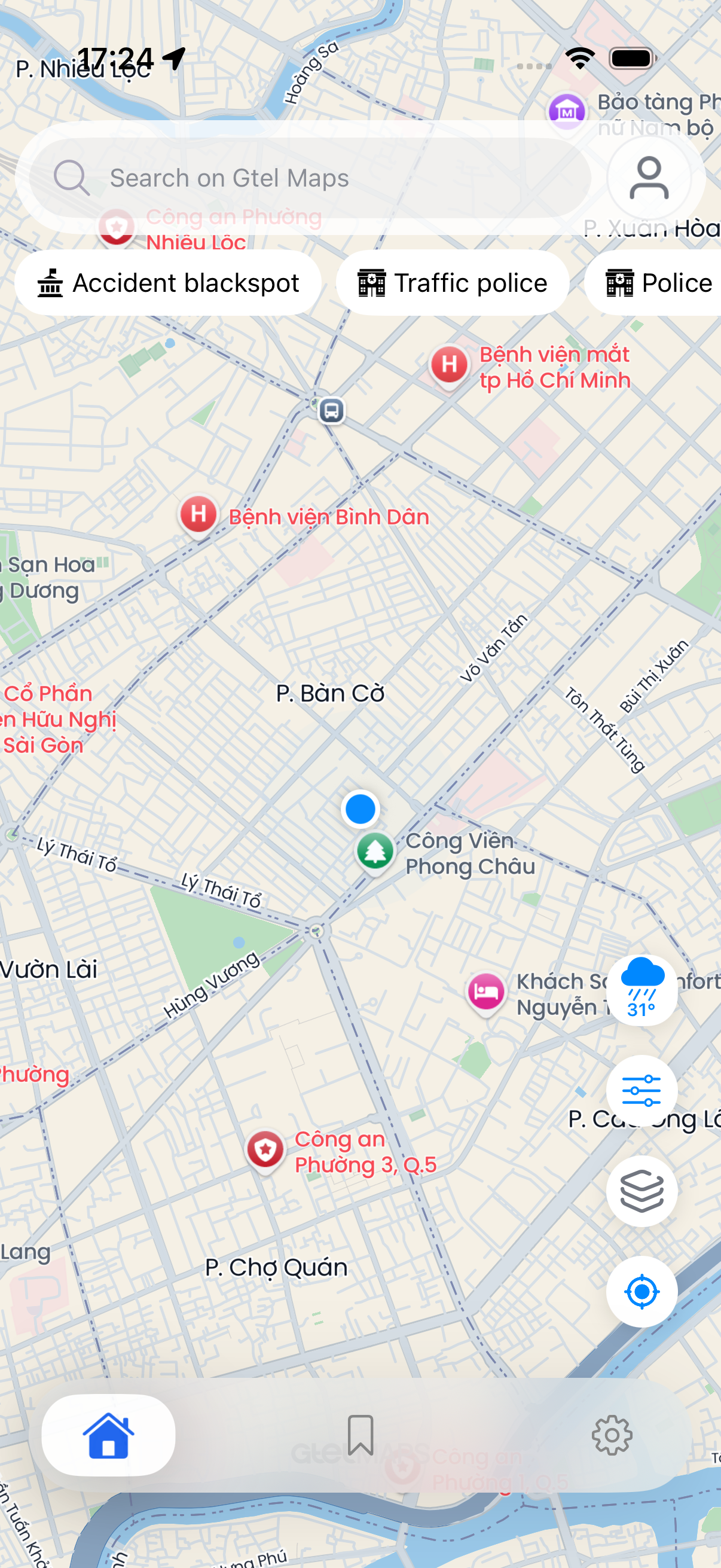 Marker rendered on the map